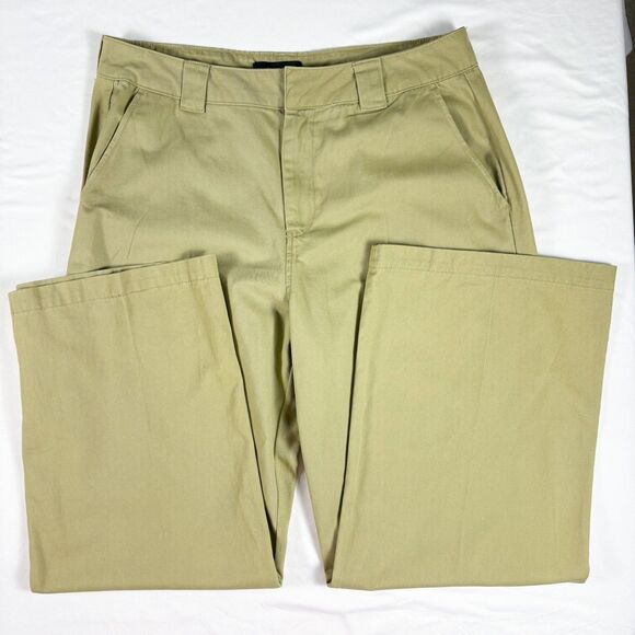 NWT Forever 21 Plus Carpenter Pant 0X Wide Leg Utility Timeless Office Chino - Picture 3 of 9